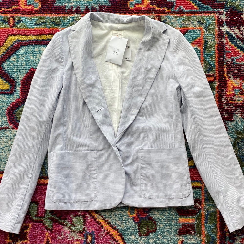 Gap Academy Blazer w Delicate Blue Pinstripe